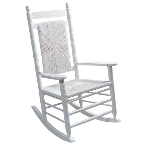 Woven Seat Rocking Chair - White - Cracker Barrel