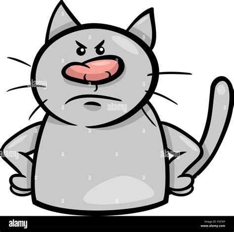 Angry Cat Clipart Black And White - Denue Voconesto