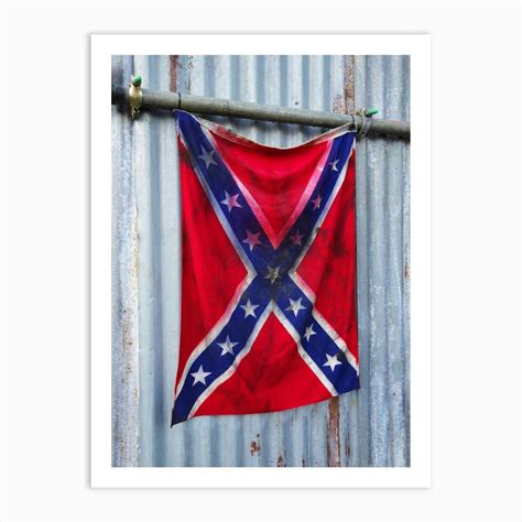 Confederate Flag Art Print by Theo's Picture Factory - Fy