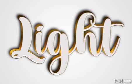 Light Text Effect and Logo Design Word