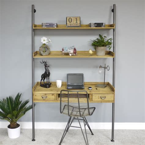 Bochum Range Wooden Desk With Ladder Shelves