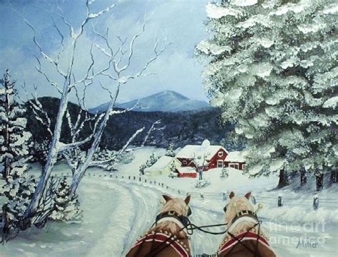 Sleigh Ride Painting by Peggy Miller - Fine Art America