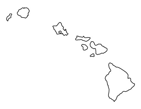 Printable Hawaii Template | Hawaii island tattoo, Hawaiian island ...