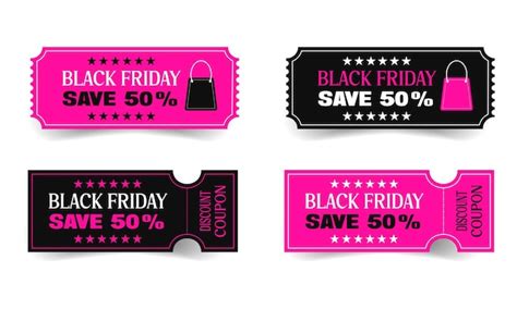 Premium Vector | Black Friday 2023 COUPONS SET