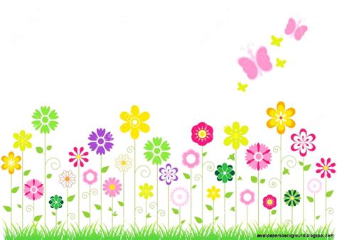 spring flowers clipart background - Clip Art Library