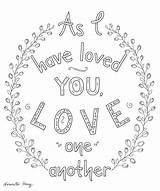 Printable Coloring Pages  Love One Another Etsy sketch template