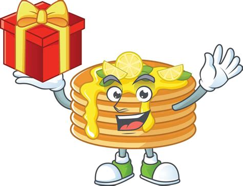 Lemon cream pancake Cartoon character 20853789 Vector Art at Vecteezy