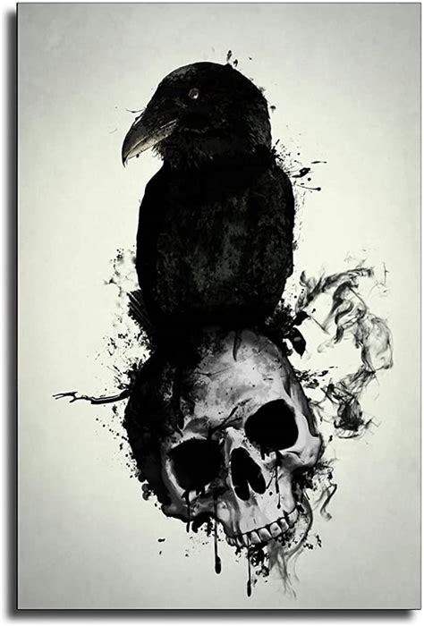 Discover more than 70 raven on skull tattoo - in.cdgdbentre