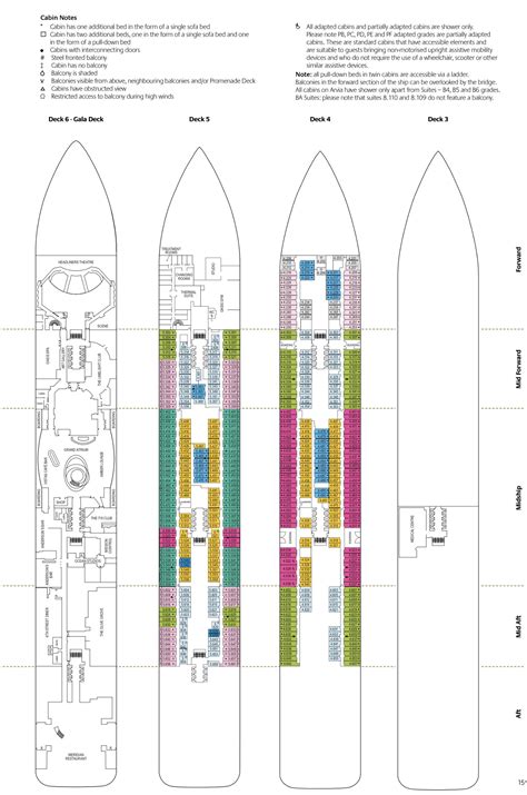 P&O Cruises Arvia Deck Plans - Where’s My Cabin? — Cruise Lowdown