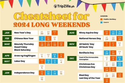 2024 Holidays Philippines Cheat Sheet - Nolie Angelita