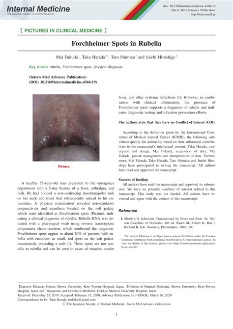 (PDF) Forchheimer Spots in Rubella