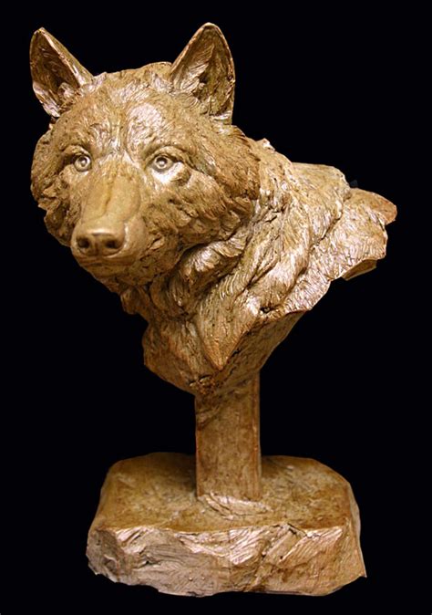 Standing Wolf Sculpture - Statue of Wolf