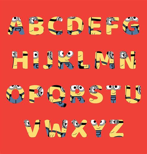 Minion Alphabet Letters Printable