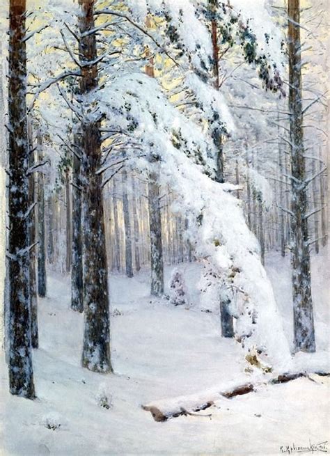 World Paintings | Winter landscape, Winter forest, Russian landscape