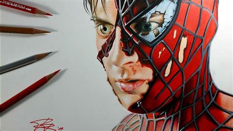 Drawing Spiderman - 3D Art - Marvel - YouTube