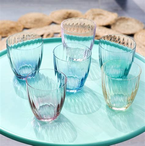 Set Of Six Colourful Glass Tumblers By The Best Room | notonthehighstreet.com