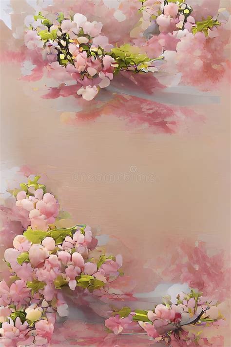 Cherry Blossom on a Watercolor Background Stock Illustration - Illustration of backdrop, cherry ...