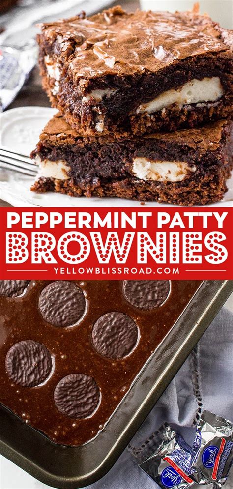 Easy Peppermint Patty Brownies | YellowBlissRoad.com