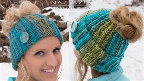 25 Crochet Ponytail Hats