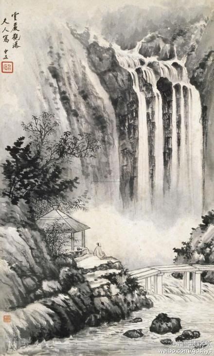 Song Meiling "yunyan Waterfall" Japanese Ink Painting, Chinese Art ...