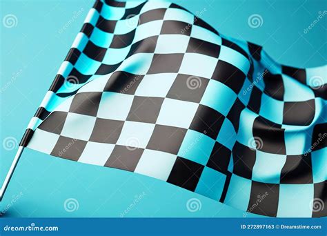 Developing Formula One Racing Checkered Flag on Blue Background ...