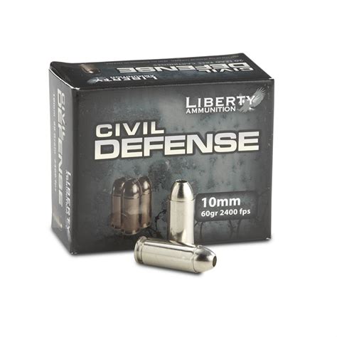 20 rounds of Liberty 10mm 60 Grain HP Ammo - 633416, 10mm Auto Ammo at ...