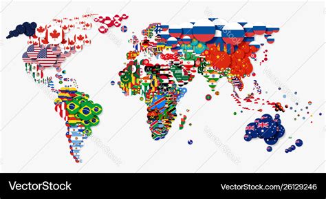 World Map With Flags | Mexico Map