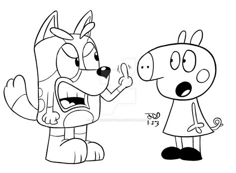 Bluey VS Peppa by JayPriceCartoons on DeviantArt