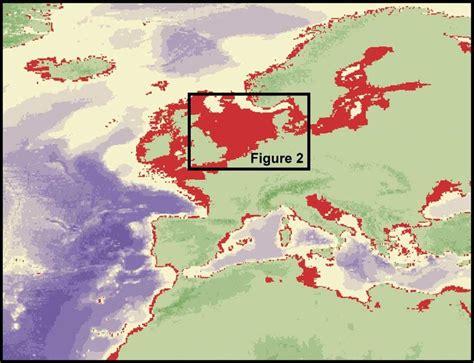 Map illustrating emergent parts of the continental shelves (red) in... | Download Scientific Diagram