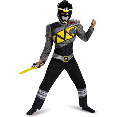 Black Power Ranger Dino Charge Classic Muscle Child Halloween Costume - Walmart.com - Walmart.com