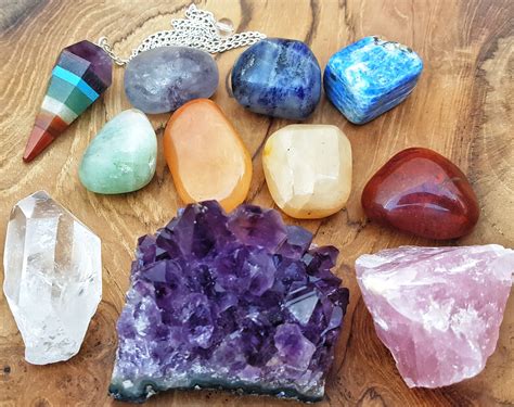 11 pcs Healing Crystals and Stones Chakra Set / Purple | Etsy