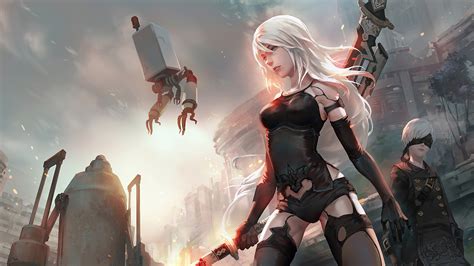 2b Nier HD Art Wallpaper,HD Games Wallpapers,4k Wallpapers,Images,Backgrounds,Photos and Pictures