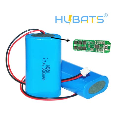 3000mAh 7.4v 18650 2S1P lithium ion rechargeable battery pack customized | Hubats