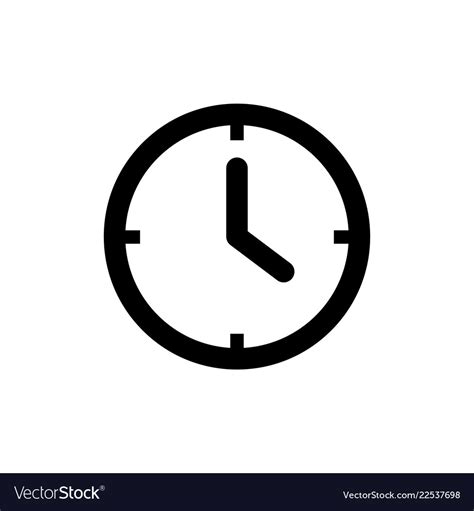 Clock icon time symbol Royalty Free Vector Image