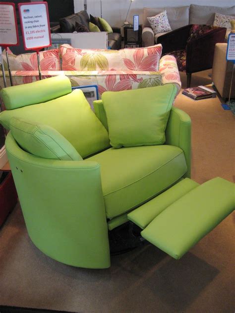 This zingy lime green leather was a huge success on our fabulous electric recliner. It has been ...