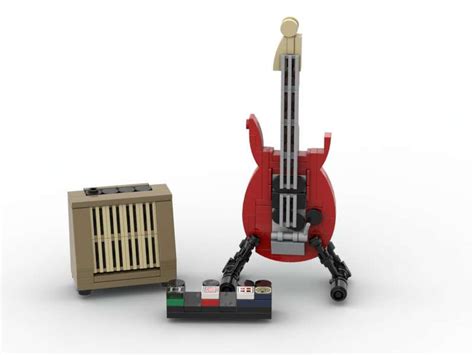 LEGO MOC Fender Tweed Blues Jnr & Stratocaster in Fiesta Red - Electric Guitar by 6211 ...