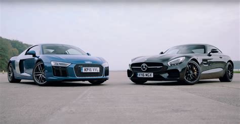 2017 Audi R8 V10 vs. Mercedes-AMG GT S Drag Race Ends With "He's Gone ...