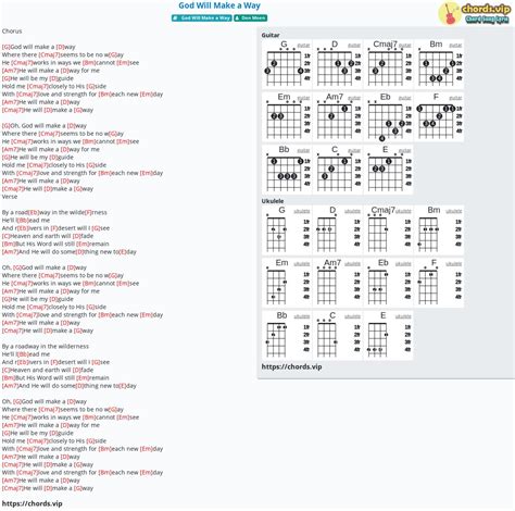 Hợp âm: God Will Make a Way - cảm âm, tab guitar, ukulele - lời bài hát | chords.vip