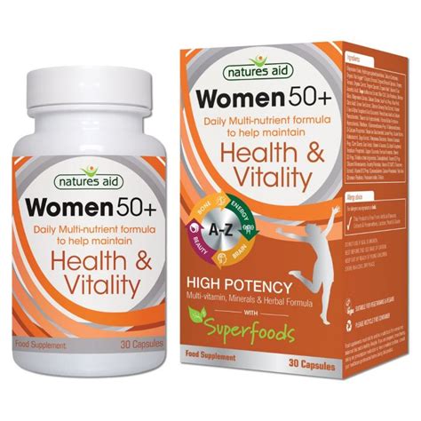 Nature’s Aid Women’s 50+ Multi-Vitamins and Minerals (With Superfoods ...