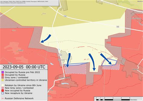 West of Verbove, Ukraine has advanced beyond the anti-vehicle defences of the first line of the ...