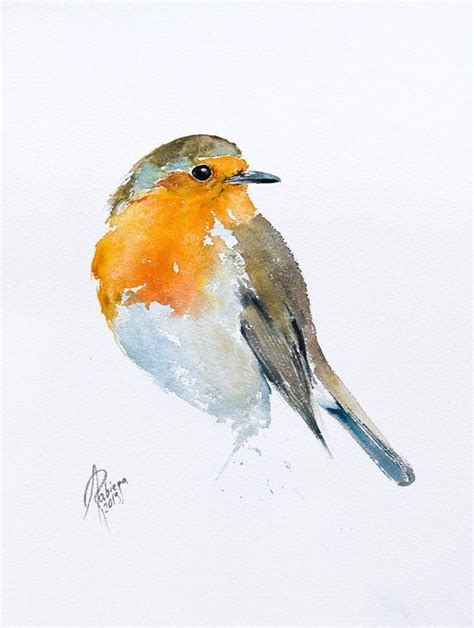 Buy Robin, Watercolor by Andrzej Rabiega on Artfinder. Discover ...