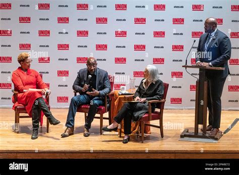 New York, USA. 28th Apr, 2023. U. S. Senator Raphael Warnock attends Union Theological Seminary ...