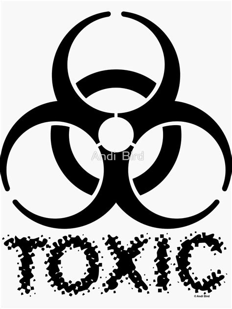 "Toxic " Sticker by andibird | Redbubble