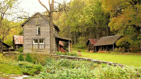 Old Country Farm Barn And House