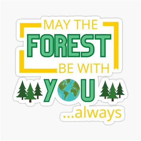 May the forest be with you Sticker by J5050creations | Forest, Stickers ...