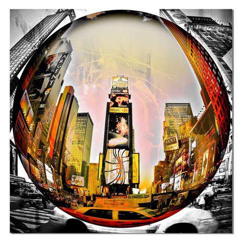 Time Square Fish Eye' Wrapped Canvas Wall Art | Wall canvas, Hang ...