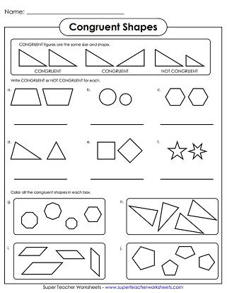 Engaging Congruent Shape Worksheets for Interactive Learning