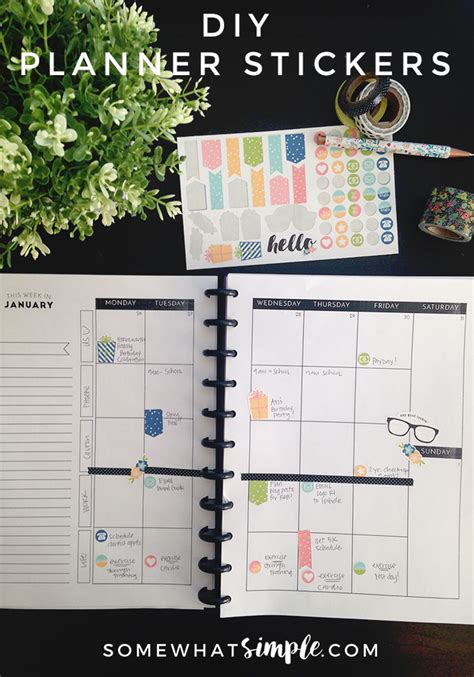 DIY Planner Stickers - Make Planning Fun! - Somewhat Simple