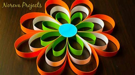 DIY Tricolor Paper Flower | Republic Day Craft Ideas |Paper Crafts for ...