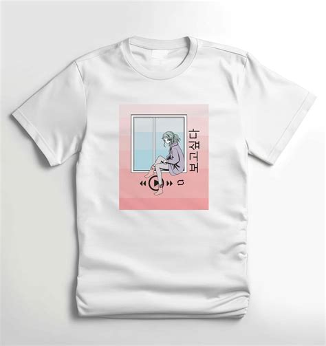 Bogoshipda Window Aesthetic Korean T-shirt, Pastel Aesthetic